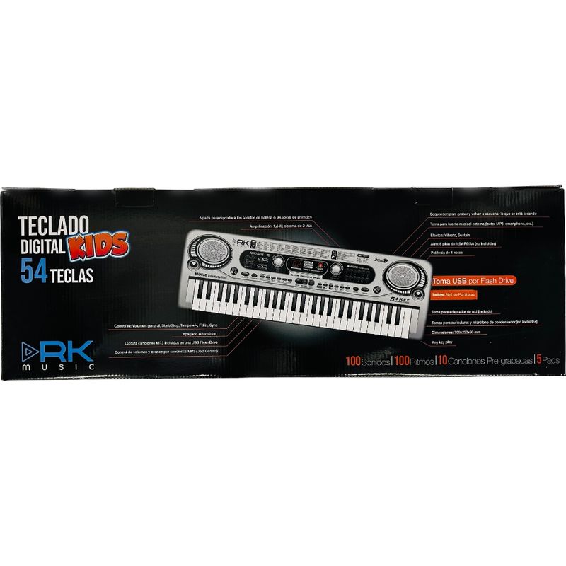 Teclado-Infantil-54-Notas-Color-Gris-54-Teclas