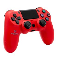 MONSTER  CONTROL ALTERNATIVO PS4 BLUETOOTH ROJO MONSTER 31MTG05067