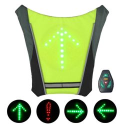 CHALECO REFLECTANTE CON SEÑALIZADOR LUZ LED