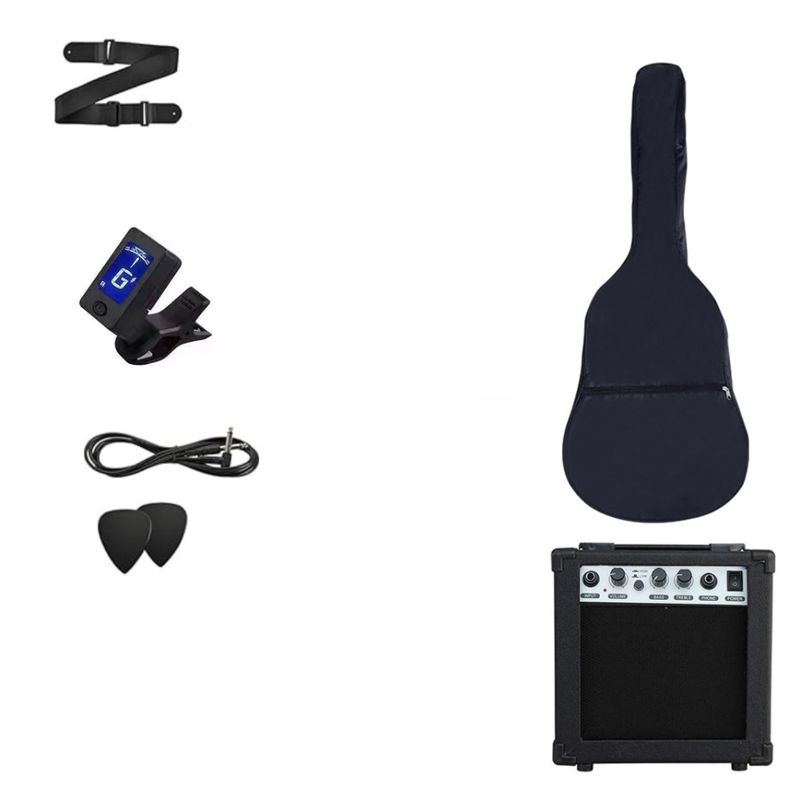 Pack Bajo Electrico Con Amplificador Y Accesorios Medina Seb001 Set Bajos Eléctricos