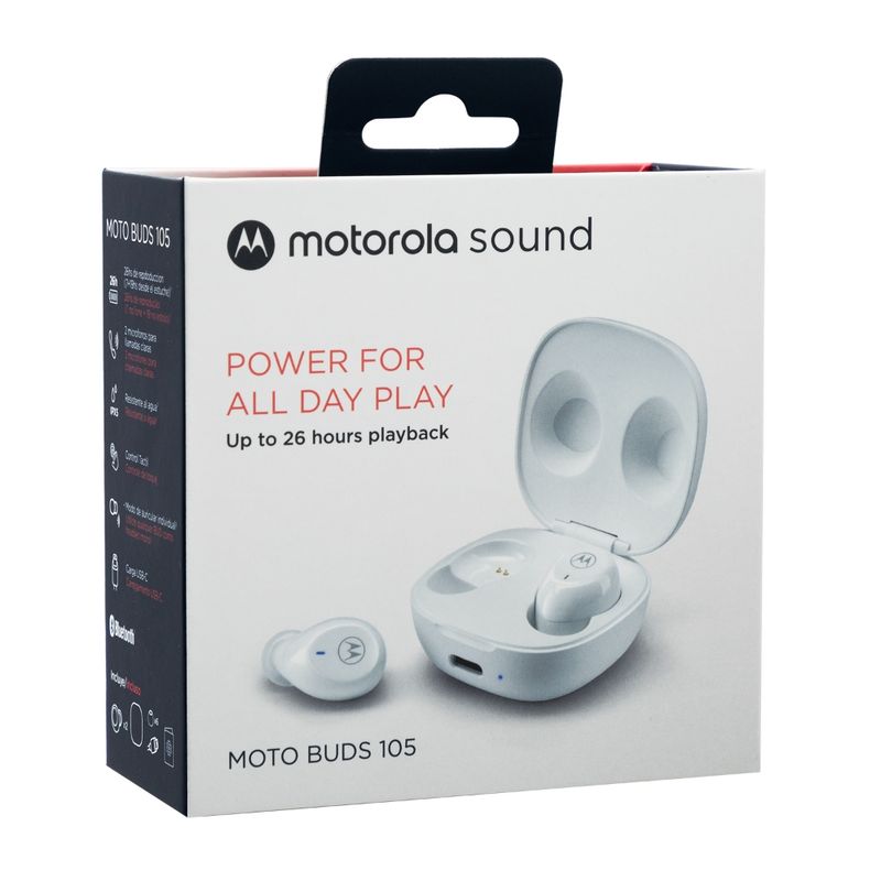 Audifono Inalambrico Motorola Buds 105 True Bluetooth Negro True Wireless