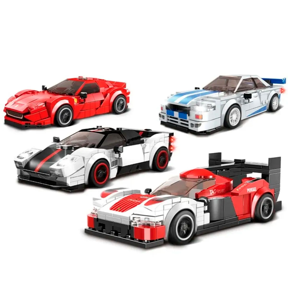 WOMA PACK ARMABLE 4 AUTO DE CARRERAS C0329 WOMA 1102 PIEZAS