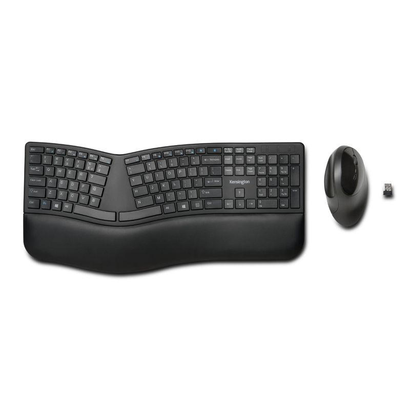 KENSINGTON COMBO TECLADO MOUSE ERGONOMICO INALAMBRICO PRO FIT