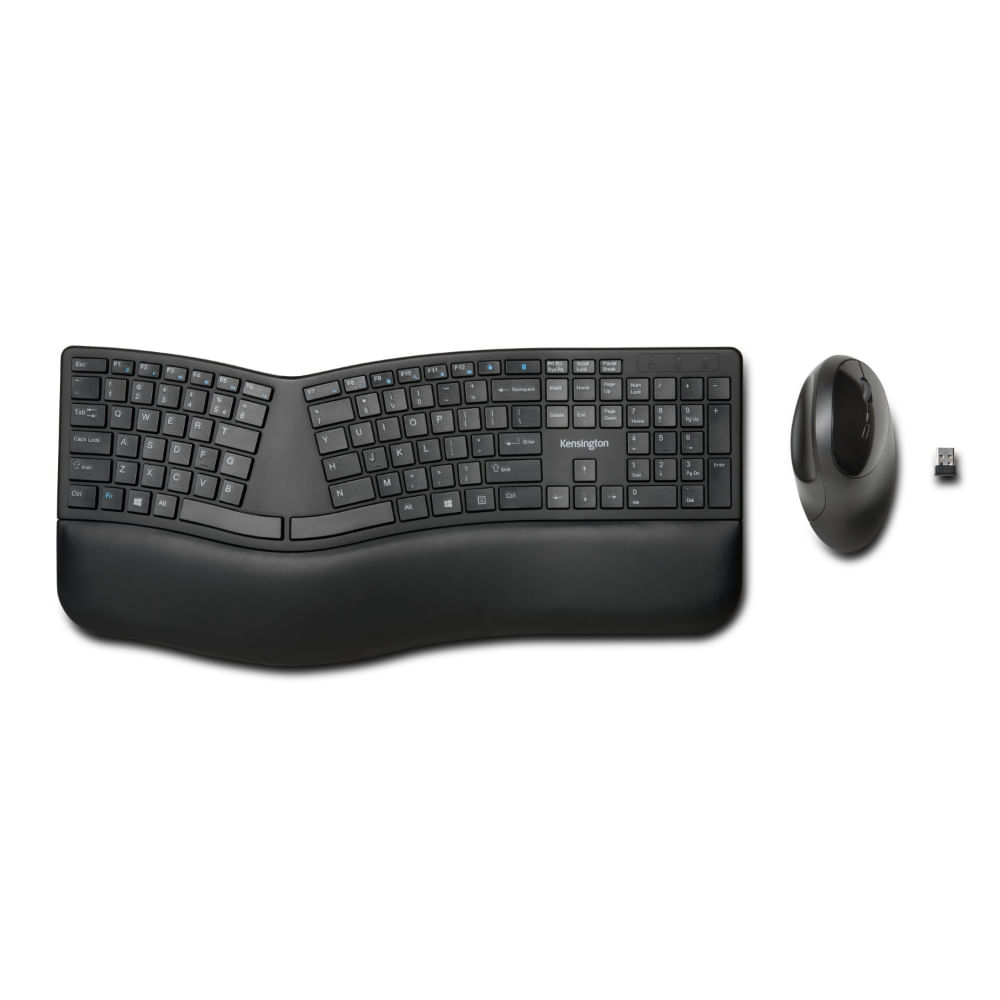 KENSINGTON COMBO TECLADO + MOUSE ERGONOMICO INALAMBRICO PRO FIT NEGRO