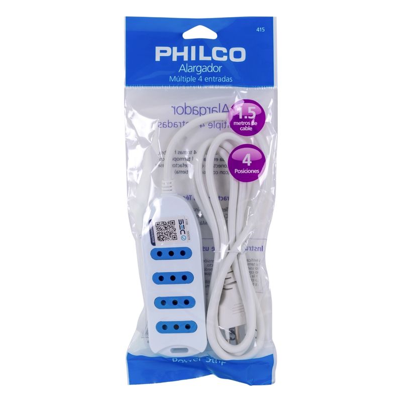 PHILCO-ALARGADOR-MULTIPLE-4-POS.-1.50-MTS-BLANCA-