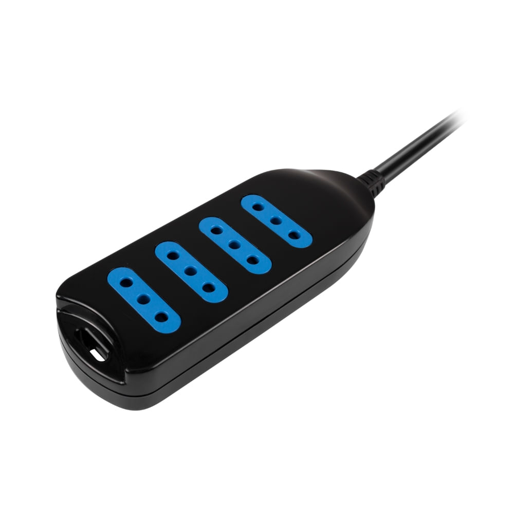 PHILCO ALARGADOR MULTIPLE 4 POS. 1.50 MT NEGRO