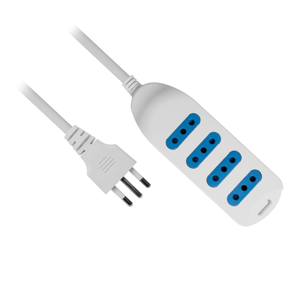 PHILCO ALARGADOR MULTIPLE 4 POS. 5.00 MTS BLANCO