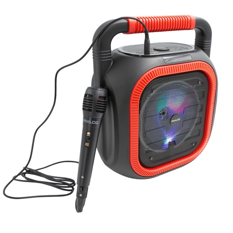 PHILCO-PARLANTE-KARAOKE-765RD-6.5-ROJO