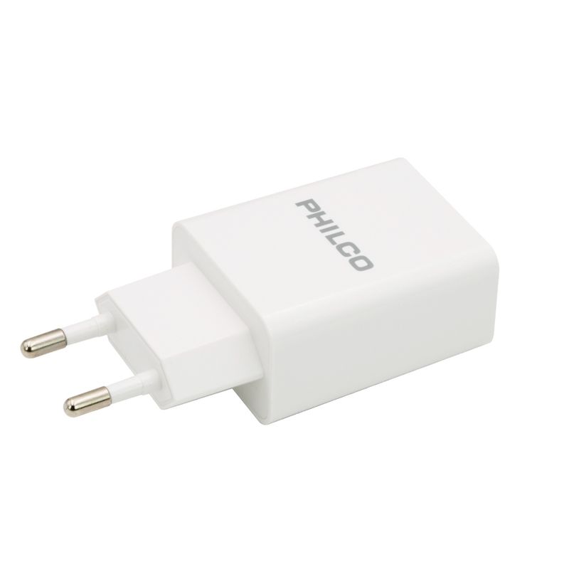 PHILCO-CARGADOR-DE-PARED-QUALCOM-3.0-A-C-CABLE-MICRO-QC620-BLANCO