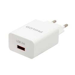 PHILCO CARGADOR DE PARED QUALCOM 3.0 A C/CABLE MICRO QC620 BLANCO