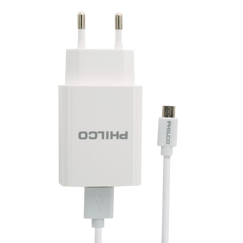 PHILCO-CARGADOR-DE-PARED-QUALCOM-3.0-A-C-CABLE-MICRO-QC620-BLANCO