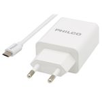 PHILCO-CARGADOR-DE-PARED-QUALCOM-3.0-A-C-CABLE-MICRO-QC620-BLANCO