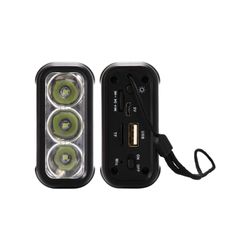 FUJITEL PARLANTE LINTERNA  OUTDOOR CON FUNCION SOS BLACK
