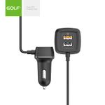 Cargador-Automovil-4Usb-60W-Max-ConexiON-Frontal---Extension-Trasera-Golf-Gf-C18-Negro-Cargadores-de-Telefonia