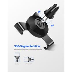 UGREEN SOPORTE CELULAR MULTI-ANGULO AJUSTE POR GRAVEDAD PARA REJILLA DE VENTILACION AUTOMOVIL LP130