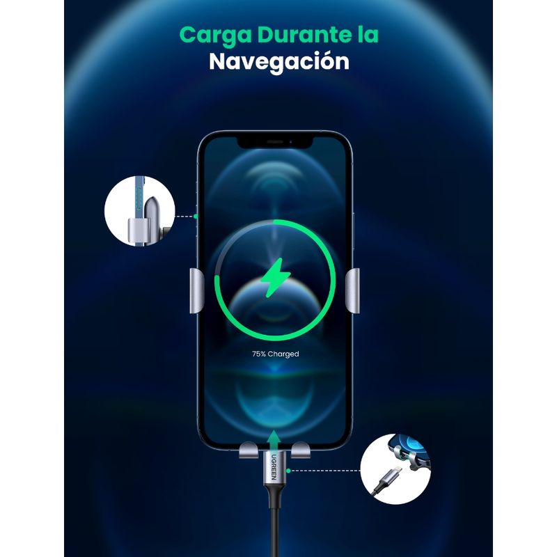 UGREEN-SOPORTE-CELULAR-AJUSTE-POR-GRAVEDAD-PARA-REJILLA-DE-VENTILACION-REDONDA-AUTOMOVIL-LP274