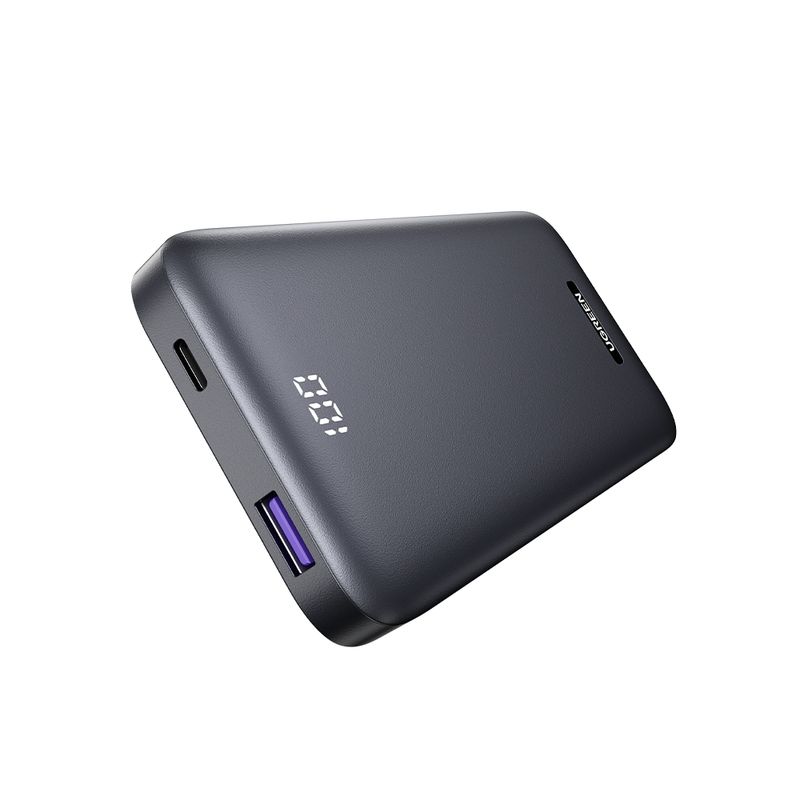 UGREEN-BATERIA-PORTATIL-10.000MAH-ULTRA-SLIM--PANTALLA-QUICK-CHARGING-20W-GRIS-PB198