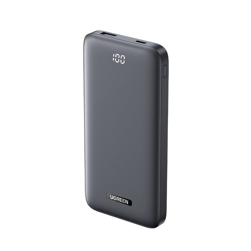 UGREEN-BATERIA-PORTATIL-10.000MAH-ULTRA-SLIM--PANTALLA-QUICK-CHARGING-20W-GRIS-PB198