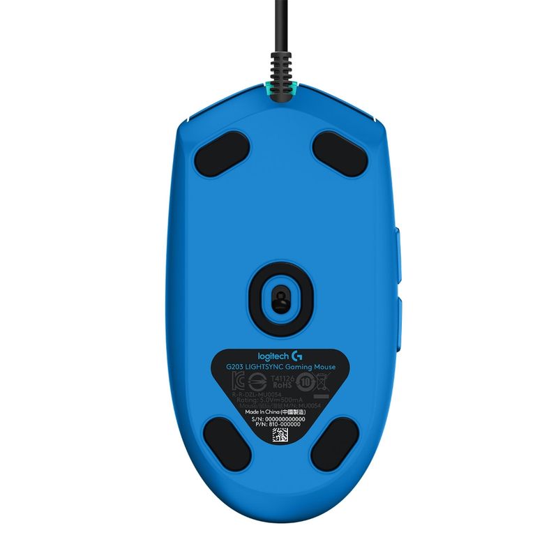 LOGITECH-MOUSE-G203-LIGHTSYNCNO-LANGBLUELAT