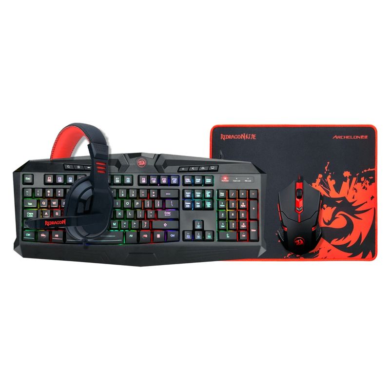 REDRAGON-COMBO-TECLADO---MOUSE---AUDIFONOS---PAD-MOUSE
