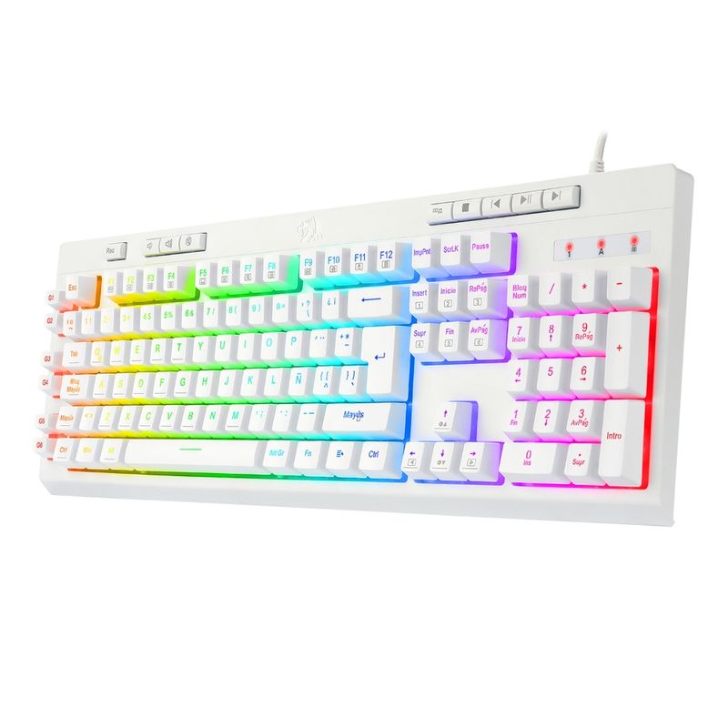 REDRAGON-TECLADO-GAMER-SHIVA-WHITE-K512W-RGB-