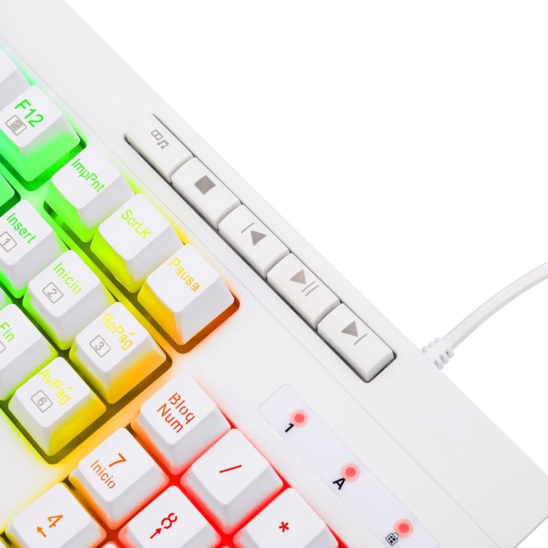 REDRAGON-TECLADO-GAMER-SHIVA-WHITE-K512W-RGB-