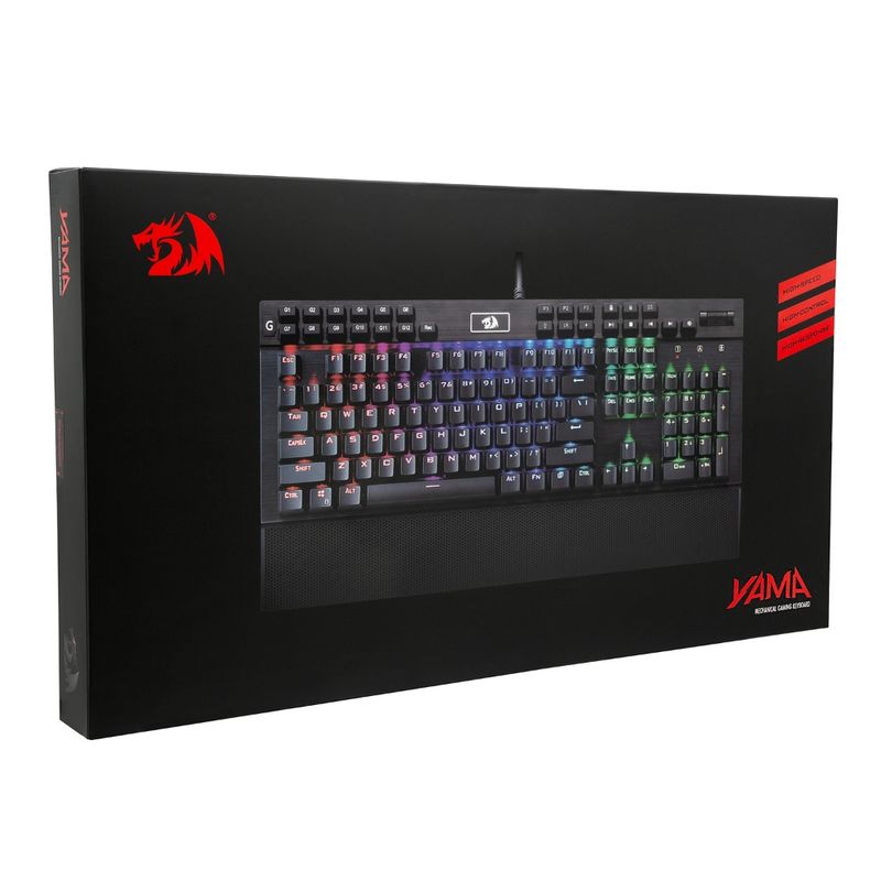 REDRAGON-TECLADO-GAMER-MECANICO-YAMA-BLACK-SWITCH-ROJO