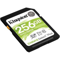 KINGSTON TARJETA DE MEMORIA SD 256GB XC CANVAS SELECT PLUS 100R C10 UHS-I U3 V3