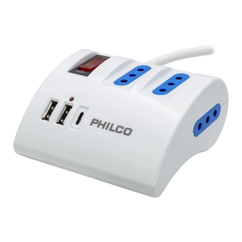 PHILCO-ALARGADOR-ELECTRICO-3-TOMAS---2-USB---1-USB-TIPO-C