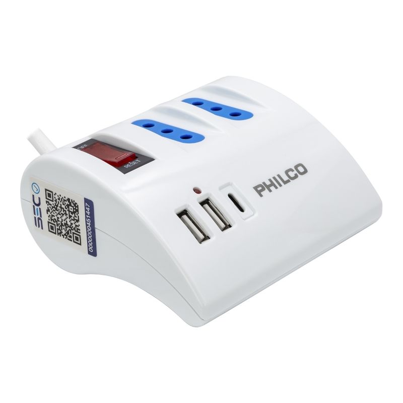 PHILCO-ALARGADOR-ELECTRICO-3-TOMAS---2-USB---1-USB-TIPO-C