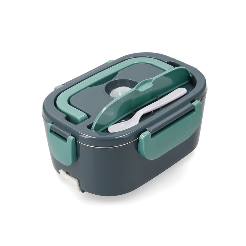 Lonchera Metalica Con Calor Para Auto Cocina