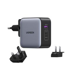 UGREEN CARGADOR PARA VIAJAR 65W NEXODE 2 USB-C /1 USB-A CON US/UK/EU PLUG CD296-90409