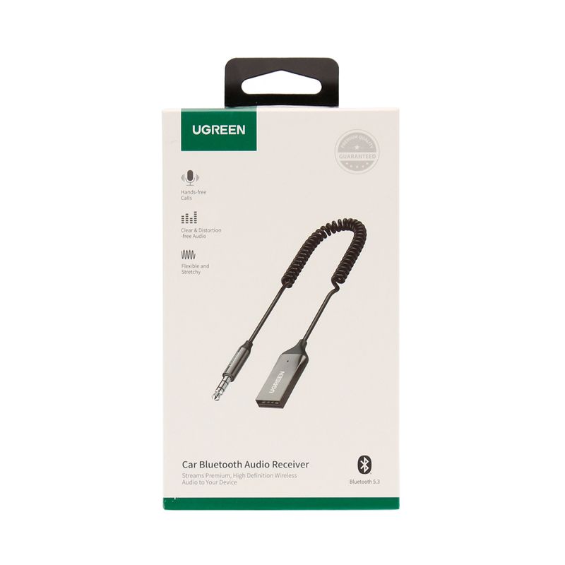 Receptor Audio Automovil Bluetooth 5.0 Jack 3.5Mm /Power Usb-A Ugreen Cm309 Receptores Bluetooth