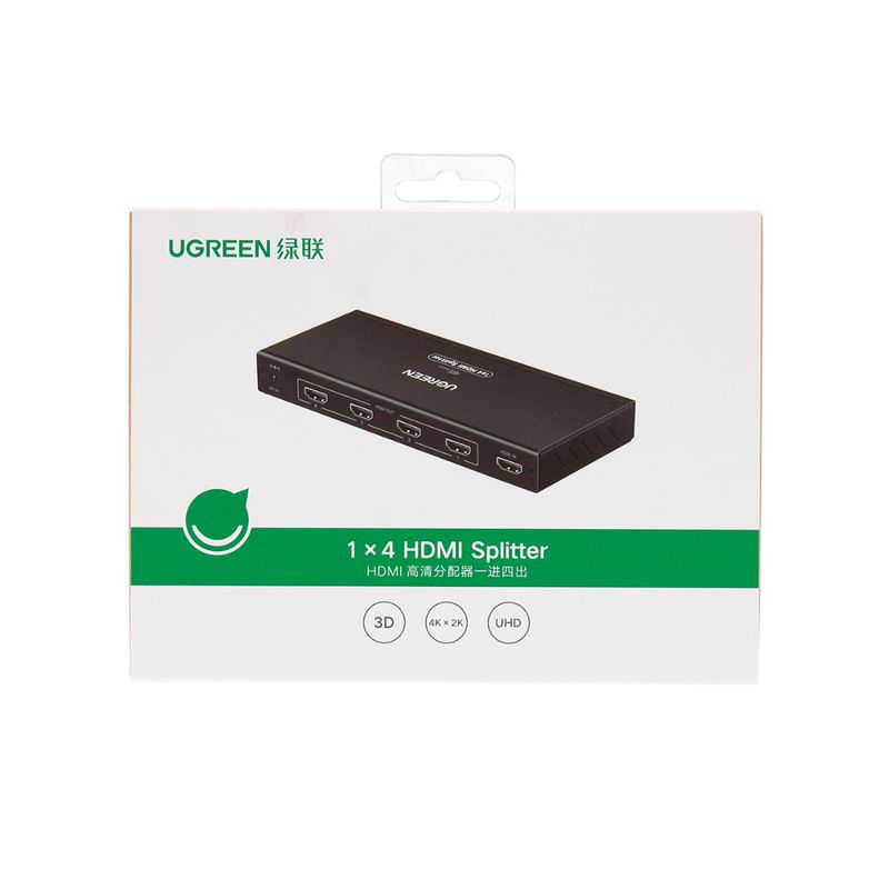 Splitter-Amplificador-1X4-Hdmi-1.4-4K-30Hz---Power-Adapt--Aluminio-Negr-Hdmi