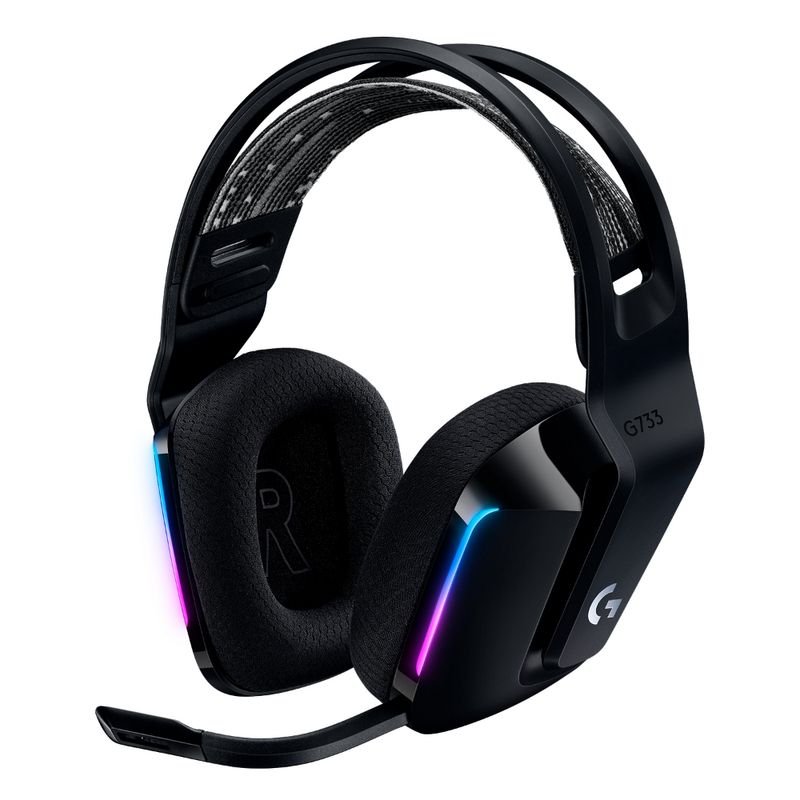LOGITECH AUDIFONOS GAMER G733 INALAMBRICOS LIGHTSPEED RGB BLACK
