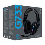 LOGITECH AUDIFONOS GAMER G733 INALAMBRICOS LIGHTSPEED RGB BLACK