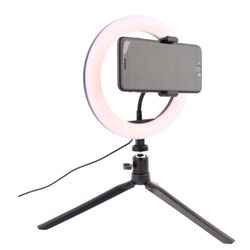 VIVITAR ARO DE LUZ LED 3 COLORES VLOGGER  20CM CON TRIPODE