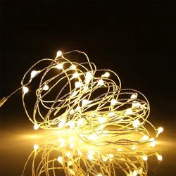 LUCES EN ALAMBRE DE COBRE SOLAR 200 LEDS 20MT IP65