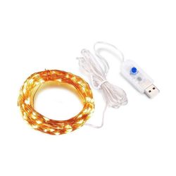 LUCES EN ALAMBRE DE COBRE USB 200 LEDS 20MT