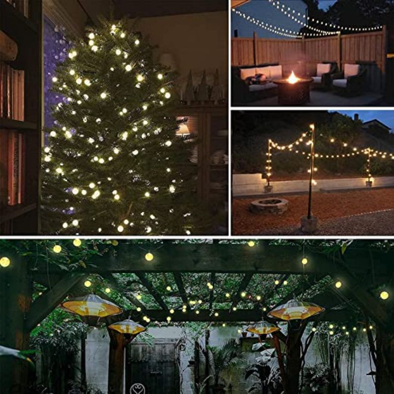 LUCES TIPO BURBUJA SOLAR 50 LEDS 7MT IP65