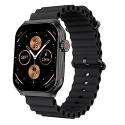 AIWA RELOJ INTELIGENTE CUADRADO 1.96 INCH ASISTENTE DE VOZ IP67 BLACK AWSF25B
