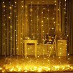 CORTINA DE LUCES USB CON CONTROL 300 LEDS 3 MT IP65