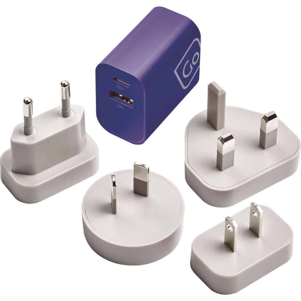 GO TRAVEL ADAPTADOR UNIVERSAL USB-A Y USB-C CARGA RAPIDA GT576