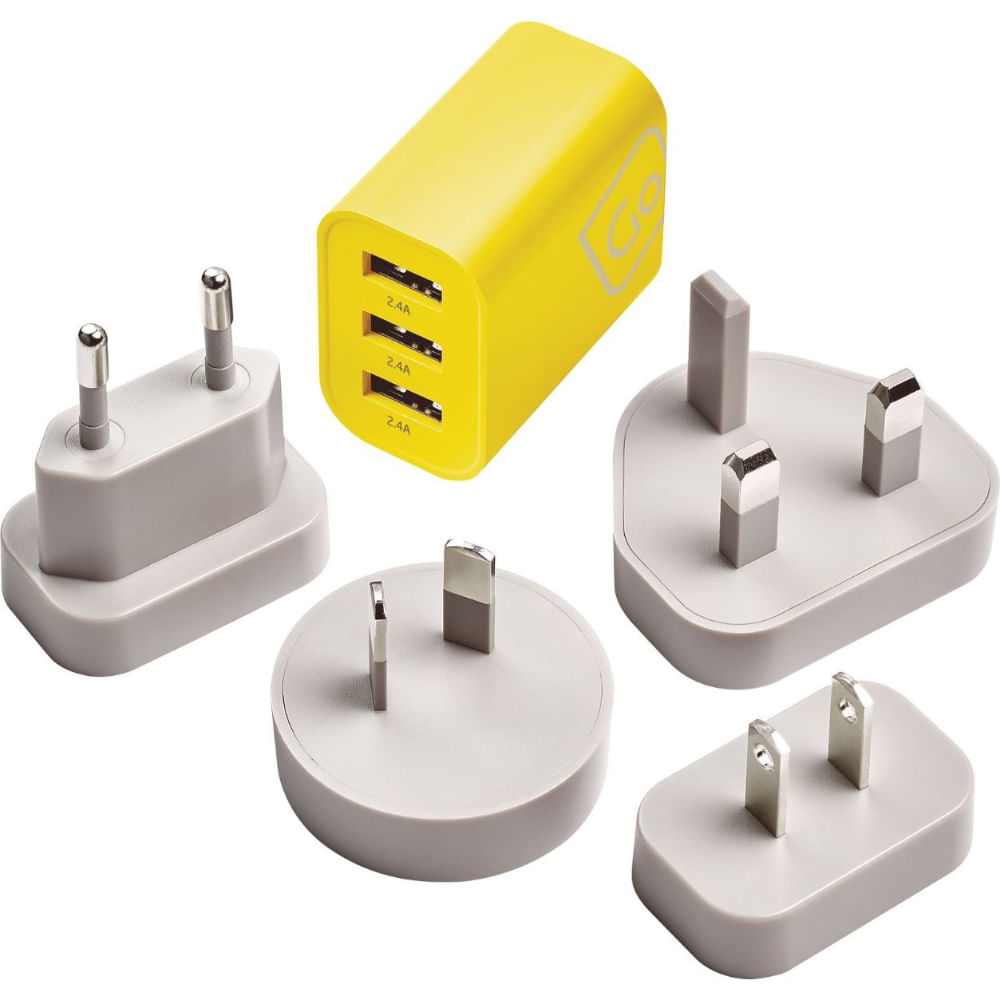 GO TRAVEL ADAPTADOR UNIVERSAL CON 3 PUERTOS USB-A 2.4A  GT574