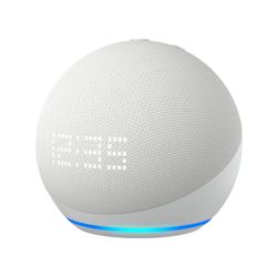 AMAZON ECHO DOT 5 C/ CLOCK (5TH GEN) CON ALEXA- GLACIER WHITE