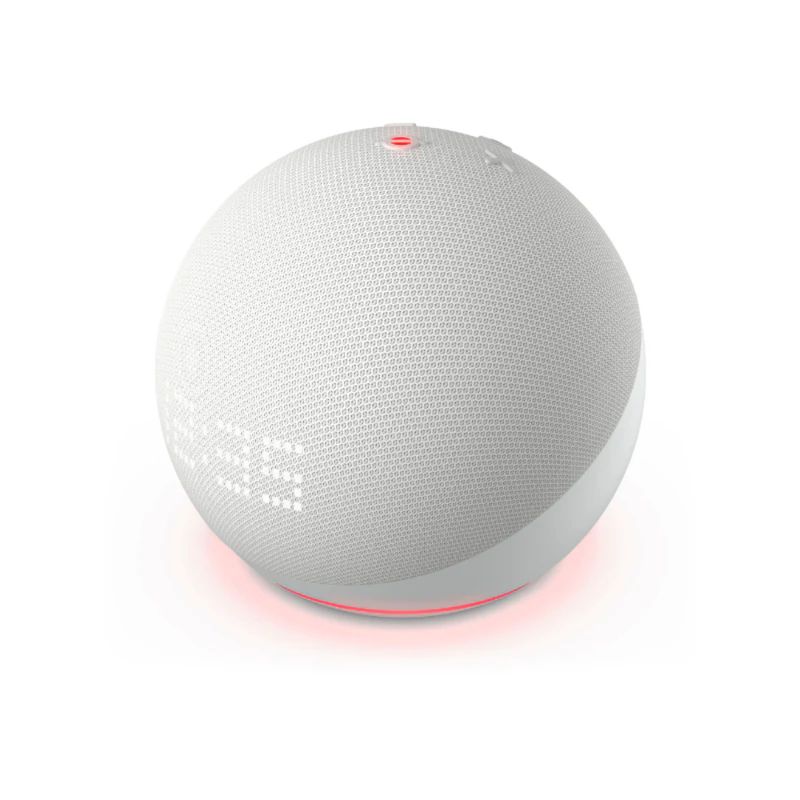 AMAZON ECHO DOT 5 C/ CLOCK (5TH GEN) CON ALEXA- GLACIER WHITE
