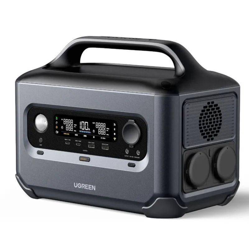 UGREEN ESTACION DE ENERGIA PORTATIL 1024WH 40AH/ CARGA SOLAR 400W MAX / SALIDA AC 1200WX2 GS1200