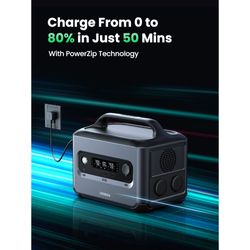 UGREEN ESTACION DE ENERGIA PORTATIL 1024WH 40AH/ CARGA SOLAR 400W MAX /SALIDA AC 1200WX2 GS1200