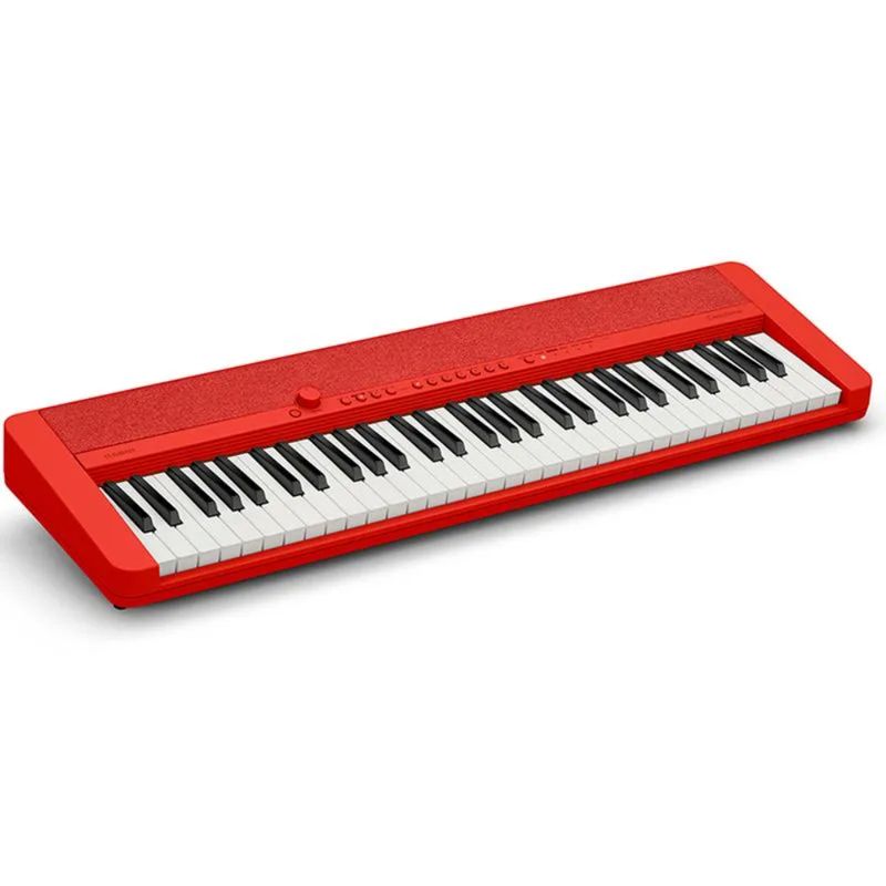 CASIO TECLADO 61 TECLAS CT-S1RDC2 ROJO