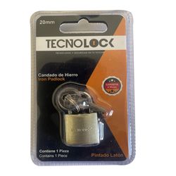 TECNOLOCK CANDADO CON LLAVE 20MM DE HIERRO  35001